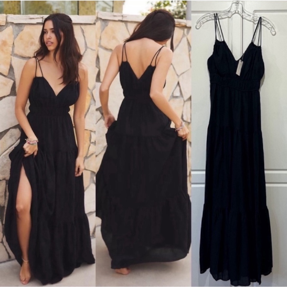 Anthropologie Hutch Tiered Maxi Dress